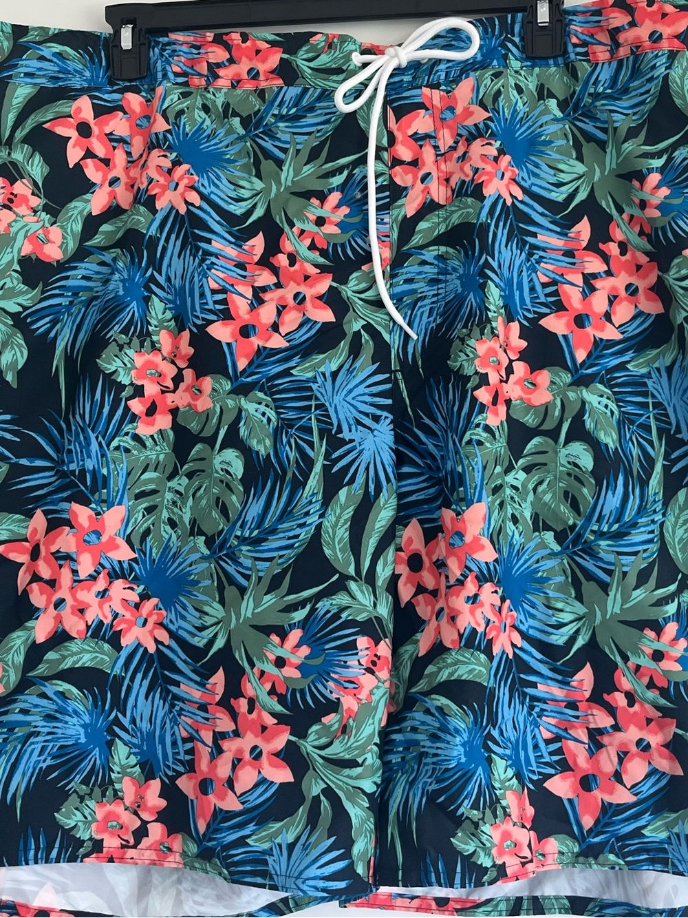 St. John's Bay Navy Floral Tropical Swim Trunks Size 4XLT